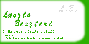 laszlo beszteri business card
